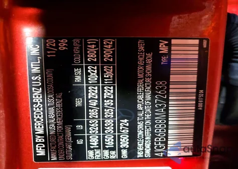 2021 Mercedes-Benz Gle Amg 53 4Matic from USA, damaged, VIN 4JGFB6BB8MA372638